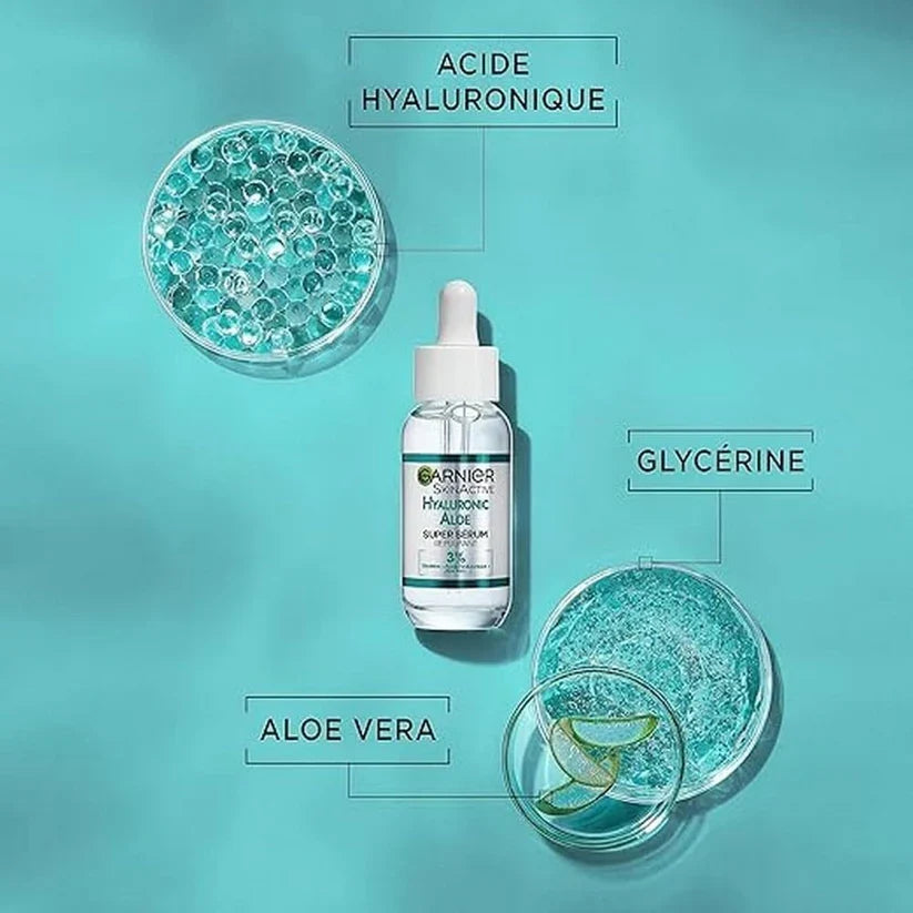 Garnier Skin Active Hyaluronic Aloe Replumping Serum 30ml for hydration, plump, and radiant skin