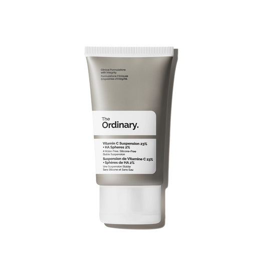The Ordinary Vitamin C Suspension 23% + HA Spheres 2% 30mL, brightening serum with Vitamin C and hyaluronic acid for youthful skin.