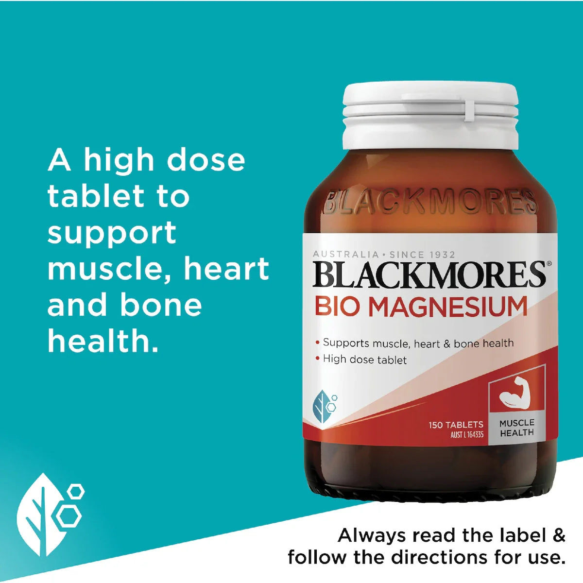 Blackmores Bio Magnesium Muscle Health Tablets 150 pack - Support muscle function and reduce cramps with high-quality magnesium supplements.