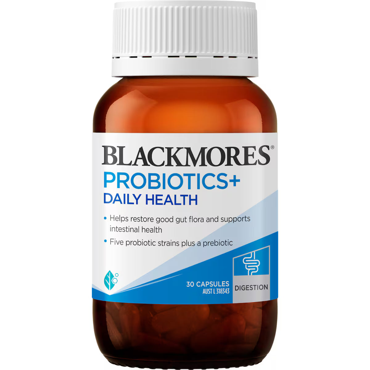 Blackmores Probiotics+ Daily Health Gut Health Vitamin Capsules 30 pack, view 1