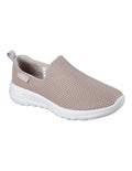 Skechers GOwalk Joy Slip-On Sneaker in Taupe - lightweight cushioned walking shoes for women