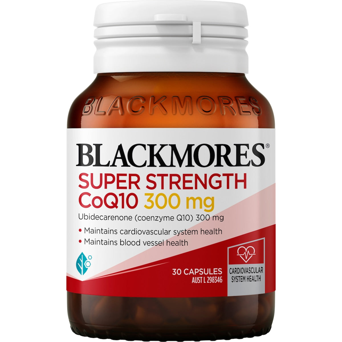 Blackmores Super Strength CoQ10 300mg Heart Health Vitamin Tablets 30 pack, view 1