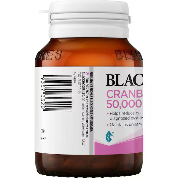 Blackmores Cranberry Forte 50000mg Capsules 30 pack, view 3
