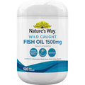 Nature's Way Wild Caught Fish Oil 1500mg Soft Capsules 120 Pack - Omega-3 Supplement for Heart and Joint Health