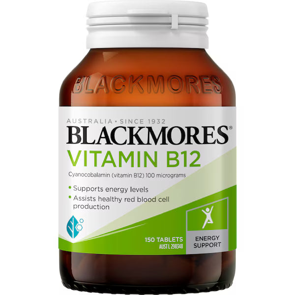 Blackmores Vitamin B12 150 Tablets – Supports energy production and healthy nervous system