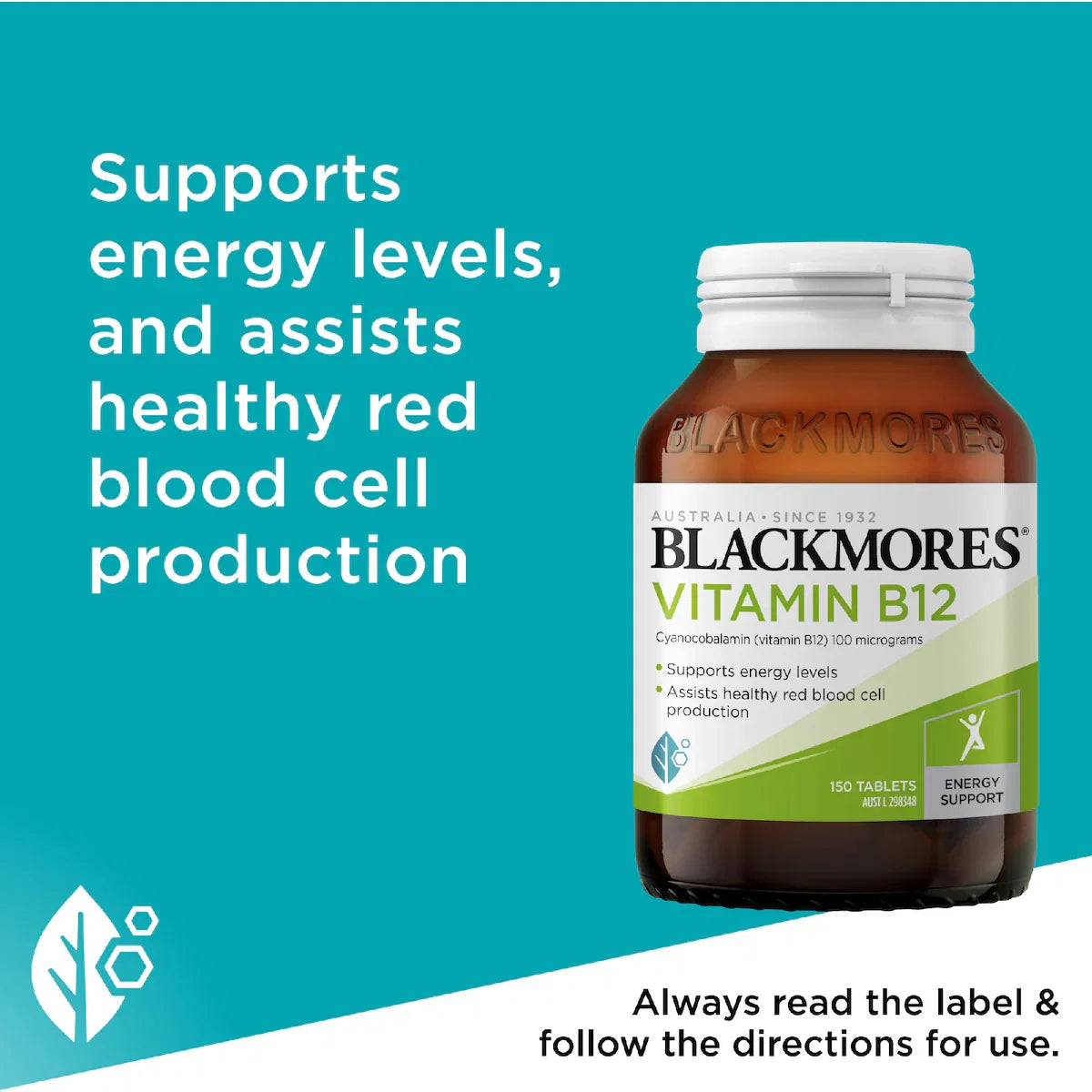 Blackmores Vitamin B12 150 Tablets – Supports energy production and healthy nervous system