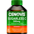 Cenovis Sugarless C Chewable Tablets 320 pack bottle – vitamin C supplement supporting immune health, orange flavor, sugar-free tablets.