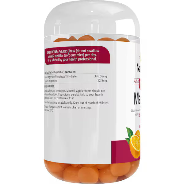 Nature’s Way Adult Vita Gummies Magnesium 120 pack bottle — magnesium supplement for adults supporting muscle function, relaxation, and energy levels.
