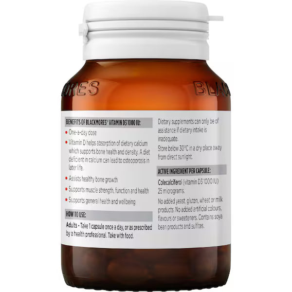 Blackmores Vitamin D3 1000IU Tablets 130 pack, view 2