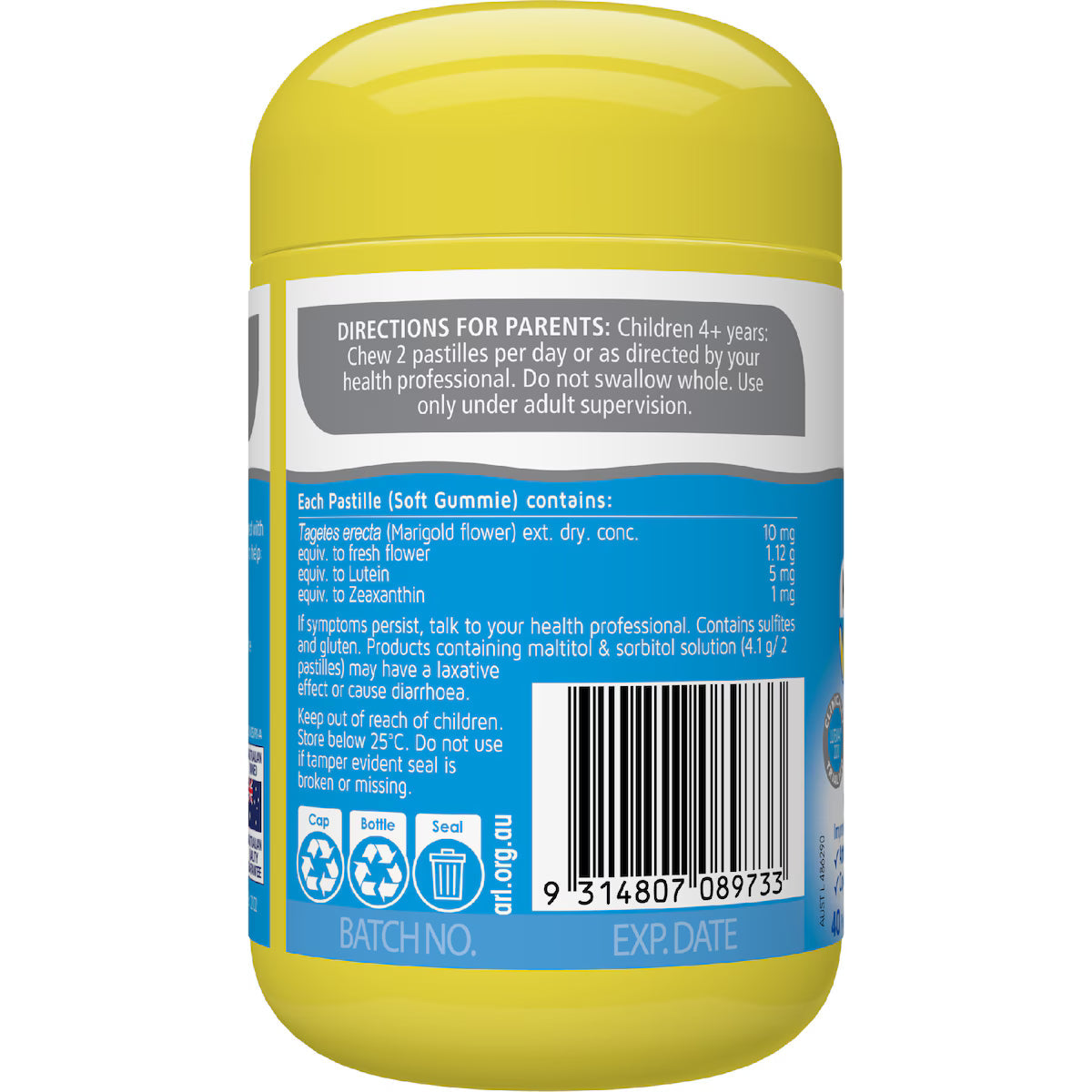 Nature's Way Kids Smart Vita Gummies Attention & Concentration 40 pack – children's dietary supplement with vitamins and omega-3 for focus and learning support