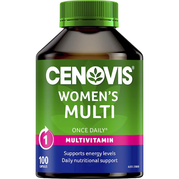 Cenovis Women’s Multivitamin Capsules 100 Pack – Daily Multi Vitamin for Energy, Health and Wellbeing