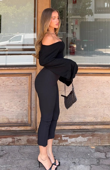 Unfollowed And Unbothered Capri Pants Black | Women's Capri Pants
