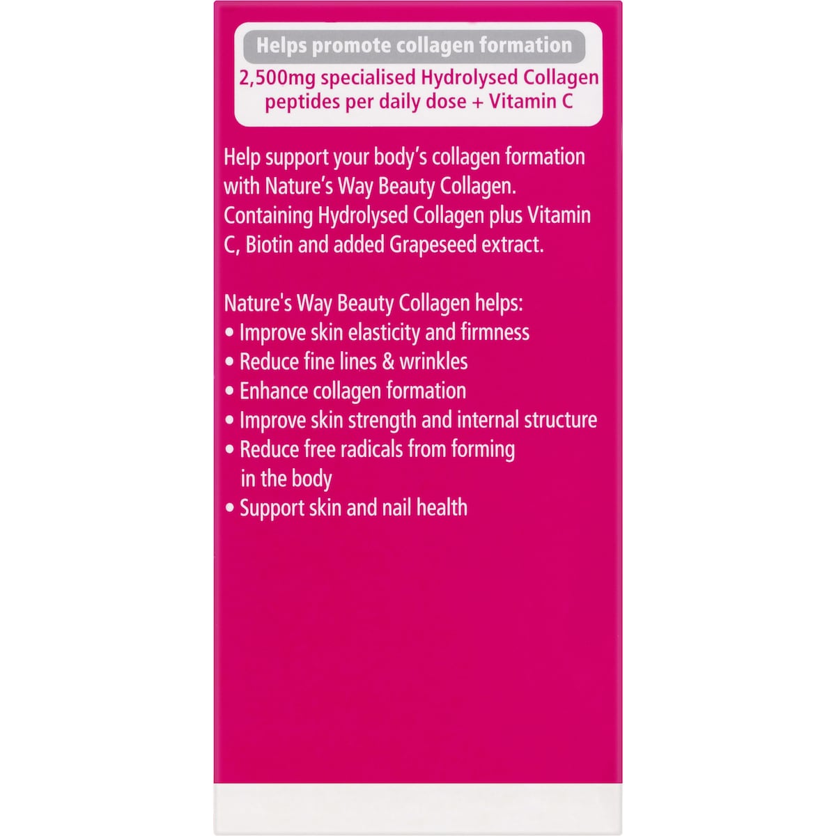 Nature’s Way Beauty Collagen Tablets 60 pack – skin-supporting supplement with hydrolysed collagen for radiant, youthful complexion.
