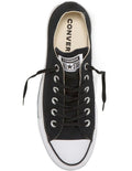 Converse Chuck Taylor All Star Lift Low Top Canvas Sneaker in Black, featuring a stylish platform sole and classic design.