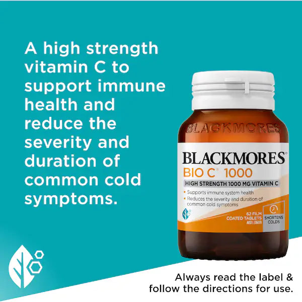 Blackmores Bio C 1000mg Vitamin C Immune Support Tablets 62 pack, view 4