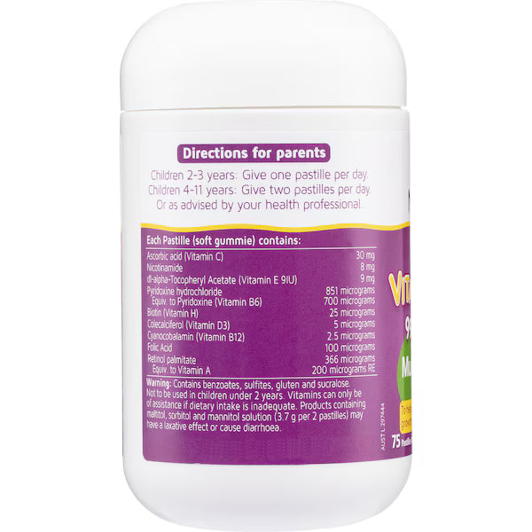 Nature’s Way Kids Smart Vita-Gummies Sugar Free Multi Trio 75 pack – children’s multivitamin gummies in assorted fruity flavors, sugar-free formula for healthy growth and immune support.