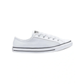 Converse Chuck Taylor All Star Dainty Leather Low Top Sneaker in White, featuring a sleek leather design and low-profile silhouette for a minimalist, stylish look.
