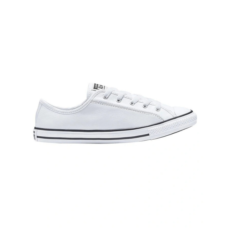 Converse Dainty Chuck Taylor All Star Dainty Leather Low Top Sneaker in White