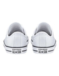 Converse Chuck Taylor All Star Dainty Leather Low Top Sneaker in White, featuring a sleek leather design and low-profile silhouette for a minimalist, stylish look.