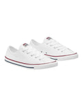 Converse Chuck Taylor All Star Dainty Low Top Sneaker in White, featuring a sleek, low-profile design for a minimalist and stylish look.