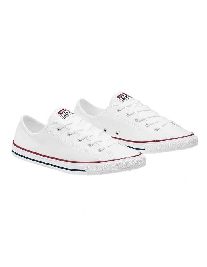 Converse Dainty Chuck Taylor All Star Dainty Low Top Sneaker in White, view 3