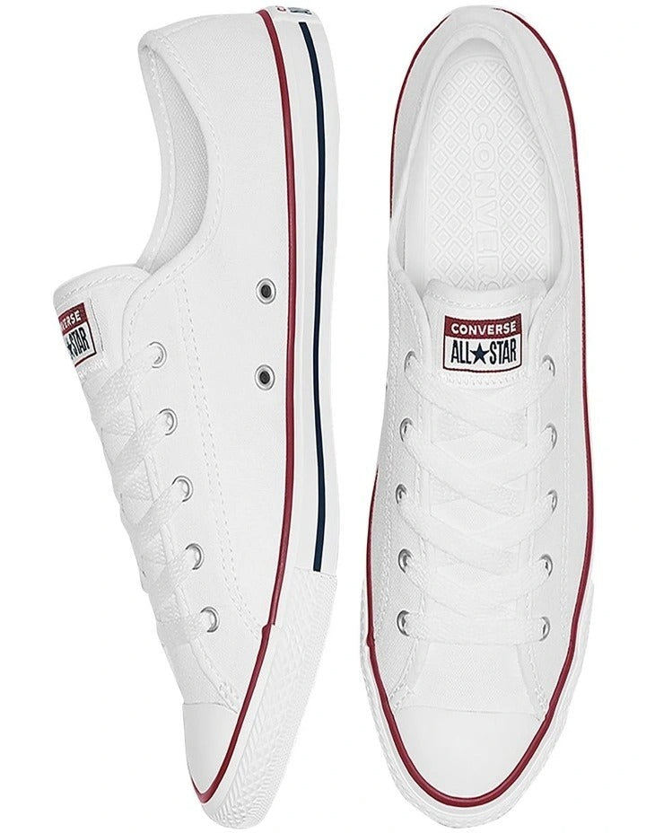 Converse Chuck Taylor All Star Dainty Low Top Sneaker in White, featuring a sleek, low-profile design for a minimalist and stylish look.