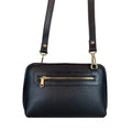 LeatherLuxe black leather clutch and crossbody shoulder bag for women – elegant, minimalist design with premium finish