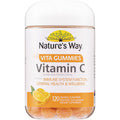 Nature's Way Vitagummies for Adults Vitamin C 120 pack – orange-flavored immune support chewable vitamins in a clear jar.