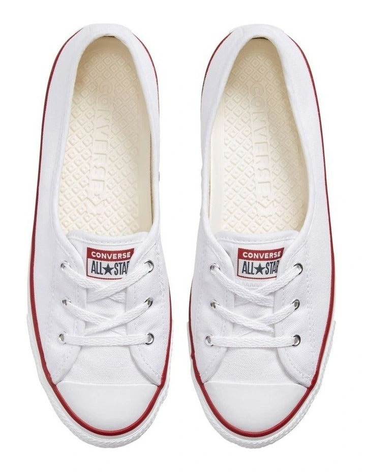 Converse Ballet Lace Chuck Taylor All Star Ballet Optical Sneaker in White, view 3