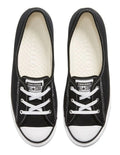 Converse Chuck Taylor All Star Ballet Lace Sneaker in Black, featuring a sleek, low-profile design with ballet-inspired laces for a feminine, stylish look.