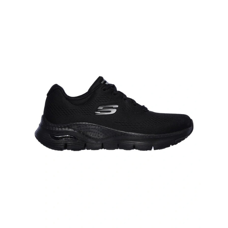 Skechers Arch Fit Sunny Outlook Sneaker in Black - supportive cushioned walking shoes for everyday comfort