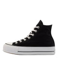 Converse Chuck Taylor All Star Lift Hi Top Sneaker in Black/White, featuring a high-top design with a platform sole for elevated style.