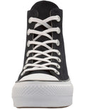 Converse Chuck Taylor All Star Lift Hi Top Sneaker in Black/White, featuring a high-top design with a platform sole for elevated style.