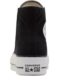 Converse Chuck Taylor All Star Lift Hi Top Sneaker in Black/White, featuring a high-top design with a platform sole for elevated style.