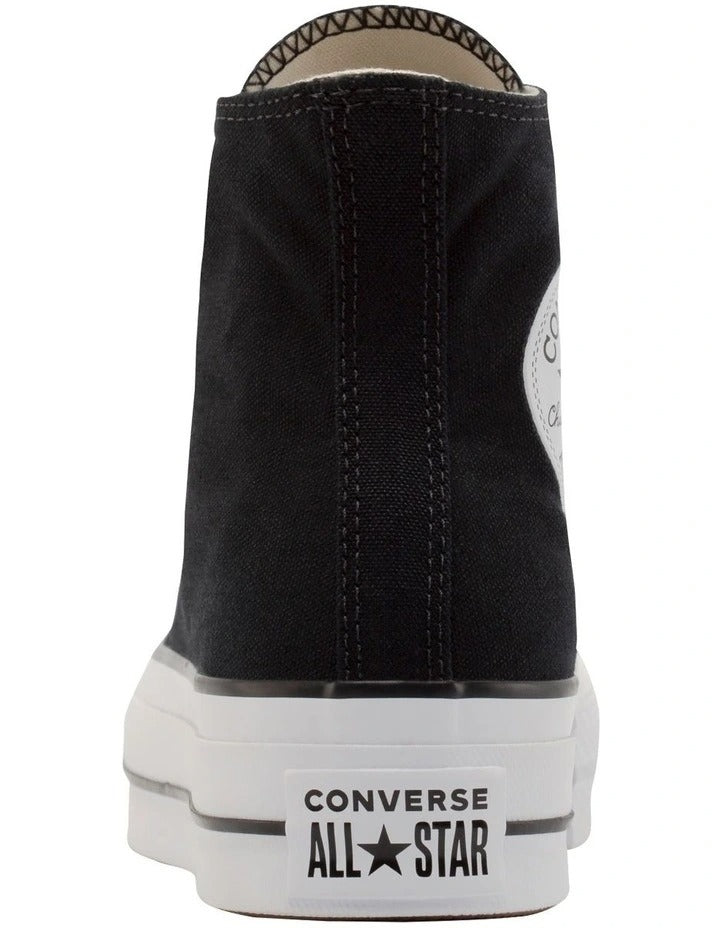 Converse Chuck Taylor All Star Lift Hi Top Sneaker in Black/White, view 5