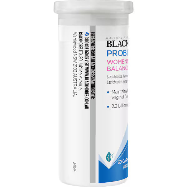 Blackmores Probiotics+ Women's Flora Balance Vitamin Capsules 30 pack, view 4