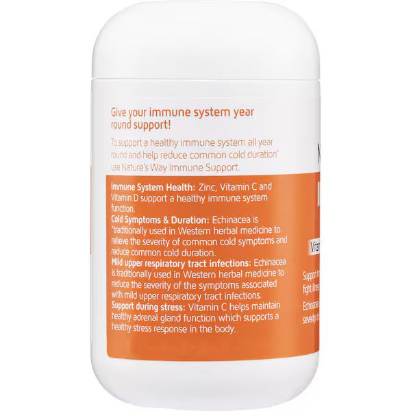 Nature's Way Vitamin C, Zinc & Echinacea Immune Support 100 Tablets – natural immune booster supplement for daily health and wellness