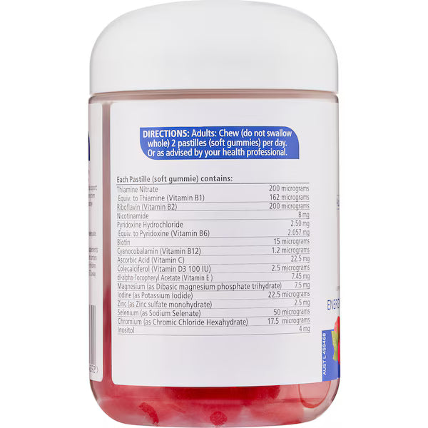 Nature's Way Vitagummies Mens Multivitamin 100 Pack bottle with colorful gummy vitamins, designed for men's health support and packed with essential nutrients for daily wellness.