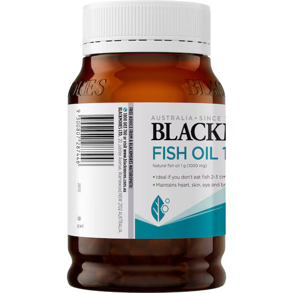 Blackmores Fish Oil 1000mg Omega-3 Capsules 200 pack, view 3
