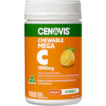 Cenovis Mega Vitamin C 1000mg Chewable Tablets 100 Pack – Immune Support Supplement Bottle