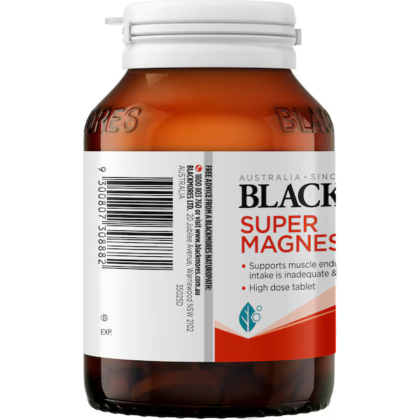 Blackmores Super Magnesium+ Muscle Health Vitamin Tablets 100 pack, view 4