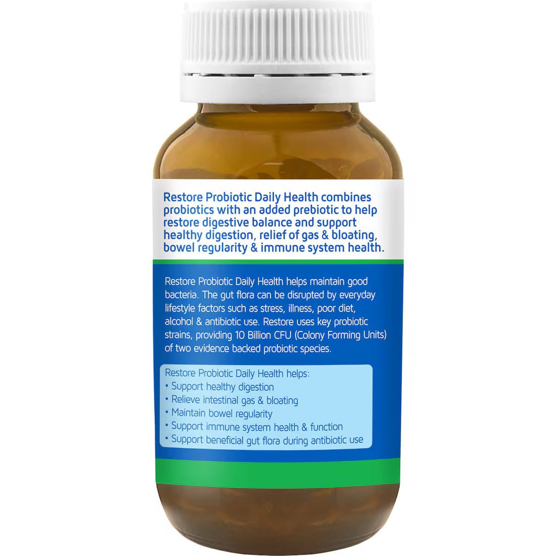 Nature’s Way Restore Probiotic Daily Health Hard Capsules 120 pack – premium probiotic supplement supporting gut health, digestive balance, and immune wellbeing.