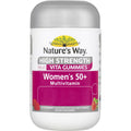 Nature's Way Women's 50+ Multivitamin Adult Vita Gummies 60 pack, a bottle containing 60 chewable gummies for women over 50, designed to support overall health and wellness with essential vitamins and minerals.