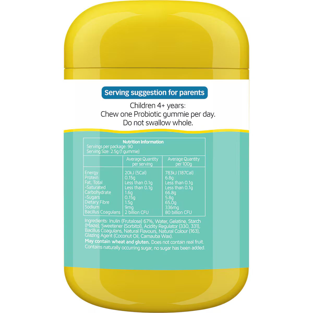 Nature's Way Kids Smart Vita Gummies Probiotic & Prebiotic 90 Pack — children’s chewable vitamins supporting gut health and immune system with natural fruit flavour.