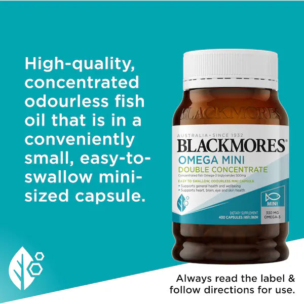 Blackmores Omega Mini Double Concentrate Capsules 400 pack, view 4