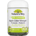 Nature's Way Adult Vita Gummies Apple Cider Vinegar Probiotic Prebiotic 50 pack – apple-flavored gummy vitamins for gut health and digestion support.