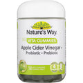 Nature's Way Adult Vita Gummies Apple Cider Vinegar Probiotic Prebiotic 50 pack – apple-flavored gummy vitamins for gut health and digestion support.