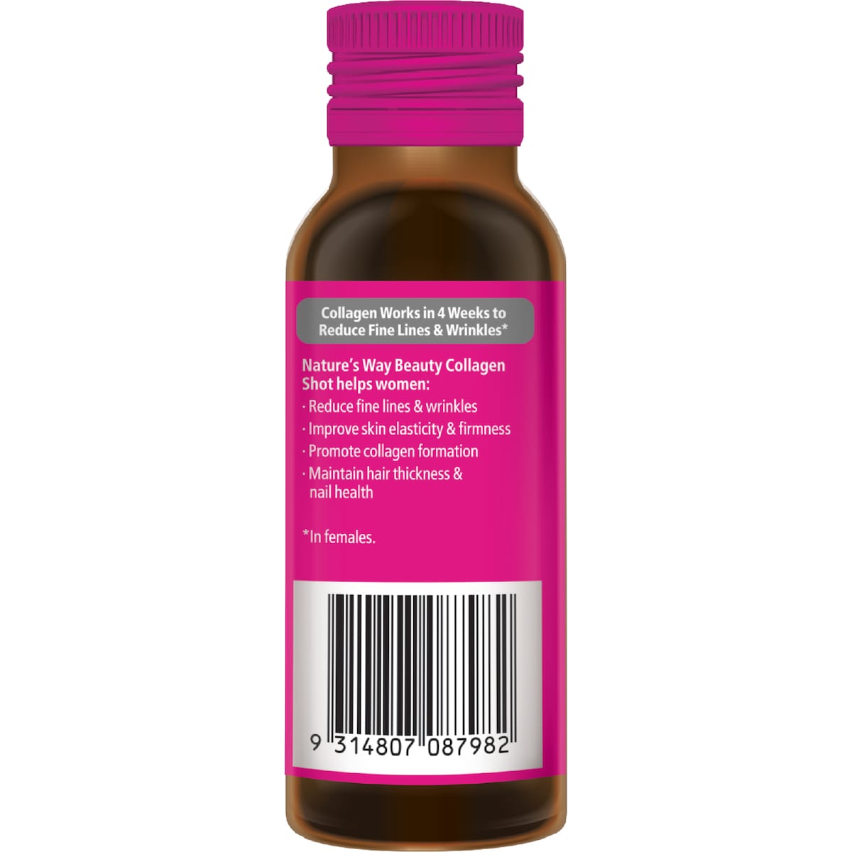 Nature's Way Beauty Collagen Oral Shots 50mL x 10 pack – skin rejuvenation, anti-aging benefits
