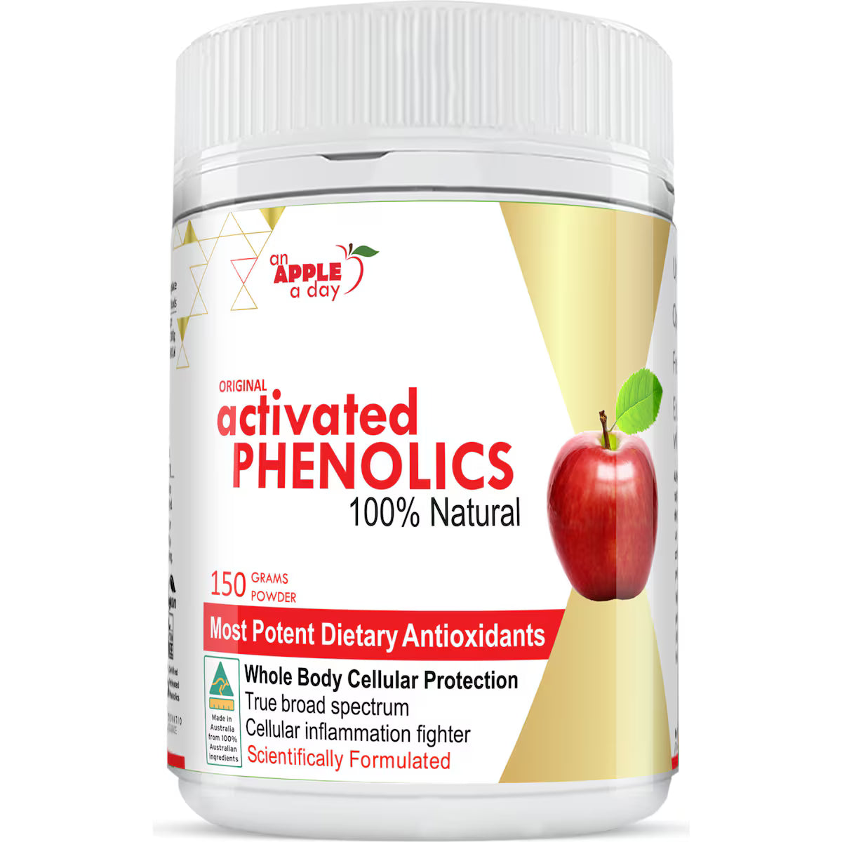 Renovatio Bioscience Original Activated Phenolics Powder 150g for enhanced health and wellness.