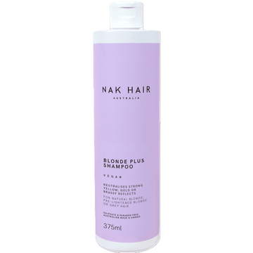 NAK Hair Blonde Plus Shampoo 375ml | Blonde Toning Care